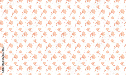 Orange Gomphrena Flower Pattern Background