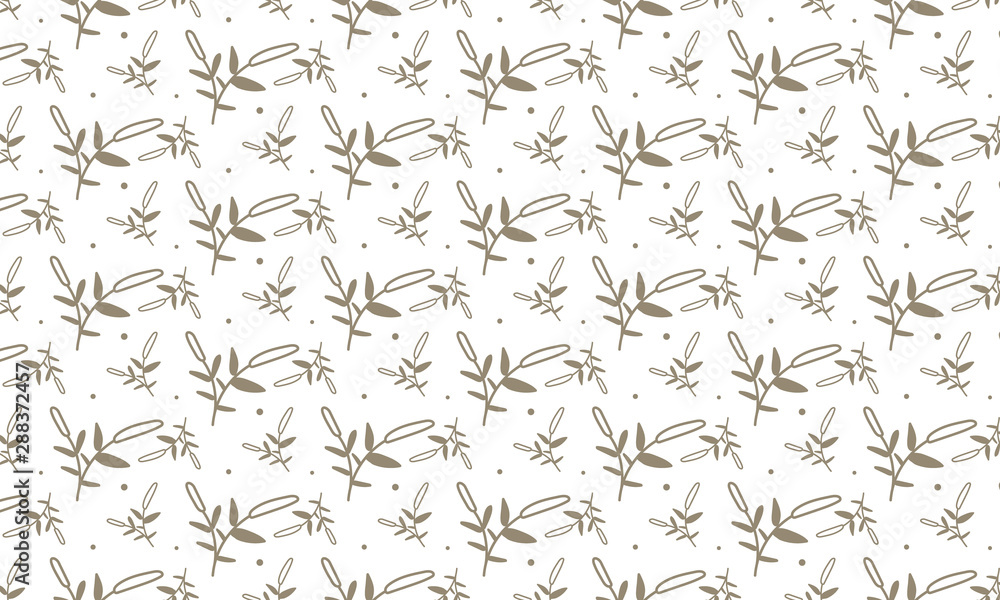 Brown Hyacinth Leaves with Dots Pattern Background Brown Hyacinth Leaves with Dots Pattern Background