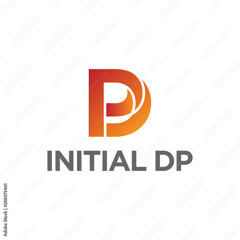vector illustration combination initial letter d and p icon logo modern design