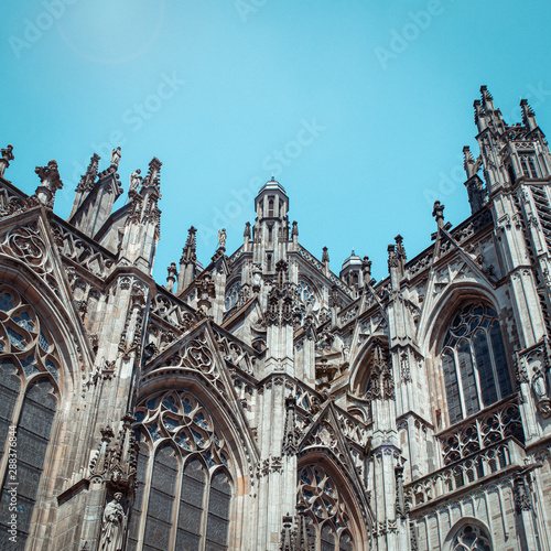 The exterior of the famous Sintjans Cathedral of Den Bosch in the Netherlands photo