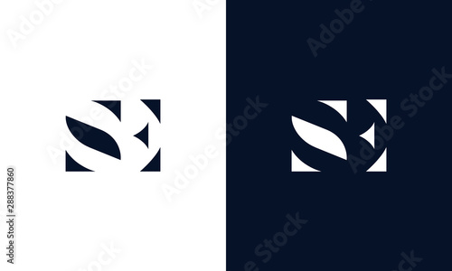 Abstract letter SE logo. This logo icon incorporate with abstract shape in the creative way.