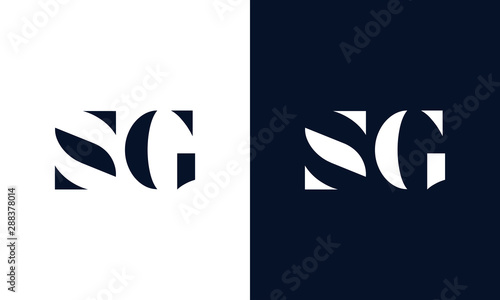 Abstract letter SG logo. This logo icon incorporate with abstract shape in the creative way.