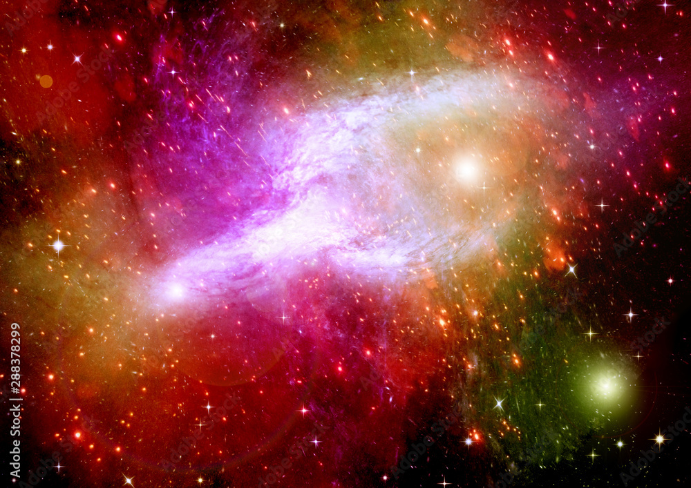 Fototapeta premium galaxy in a free space. 3D rendering