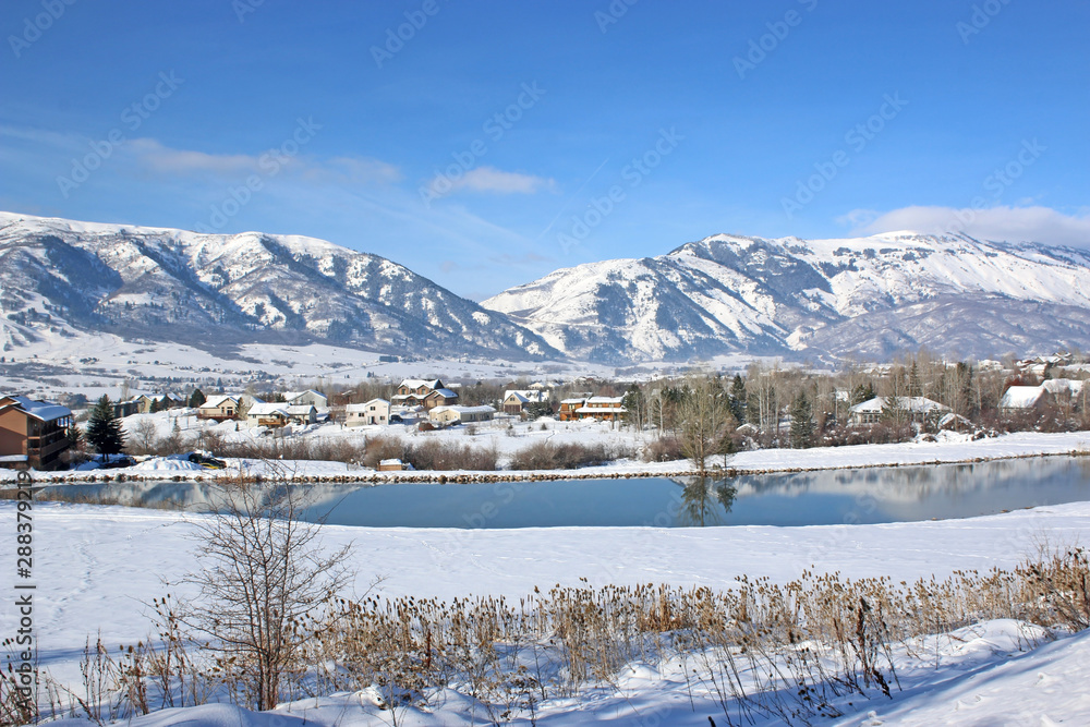 Wasatch Front mountains, Utah, in winter