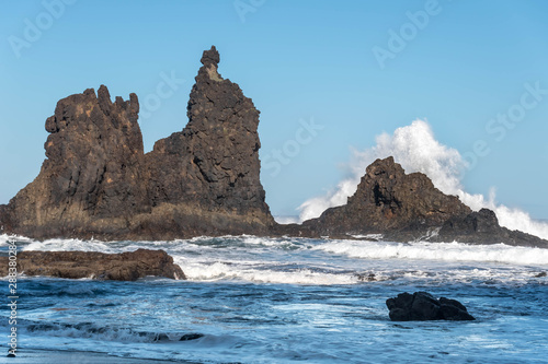 Impressive rocky coast in the north of Tenerife