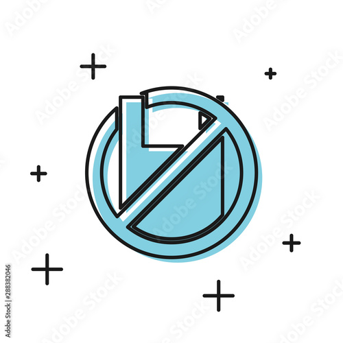 Black Say no to plastic bags poster icon isolated on white background. Disposable cellophane and polythene package prohibition sign. Vector Illustration