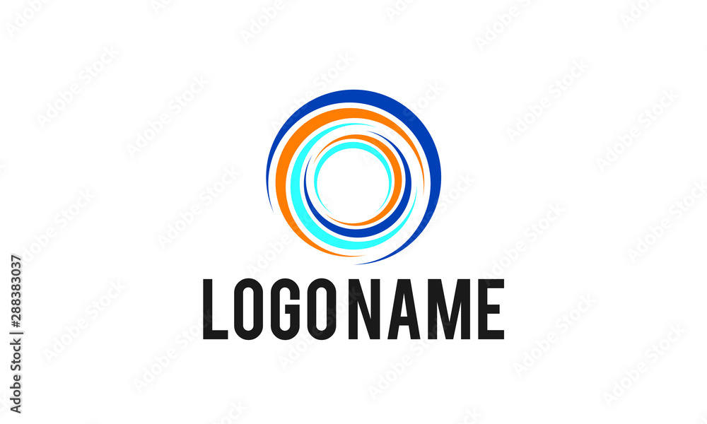 Spiral design logo. Round logo design. Creative logo. Web logo. Colorful logo. Vector abstract circle swirl logo design elements. Origami paper style, Maori symbol, spiral shape based, abstract colorf
