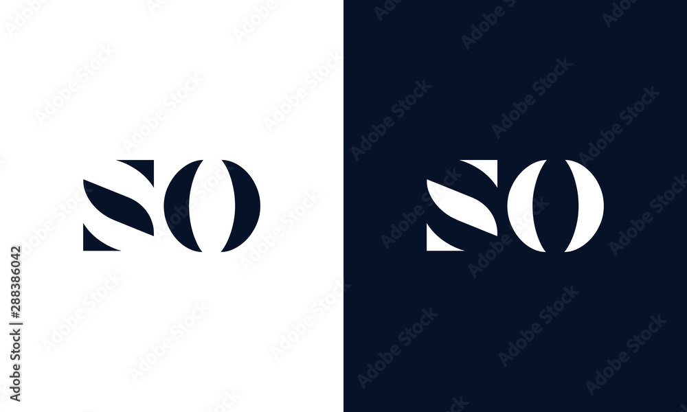 Abstract letter SO logo. This logo icon incorporate with abstract shape in the creative way.