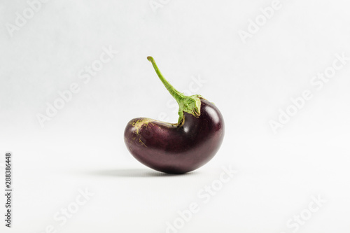 ugly eggplant isolated on white background