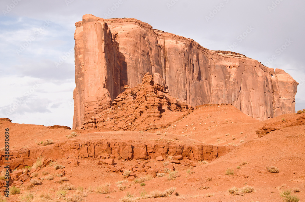 Monument valley red rock wall