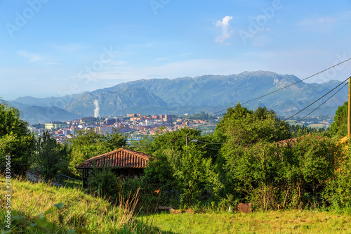 Oviedo, Spain. Scenic view of the city from Mount Naranco