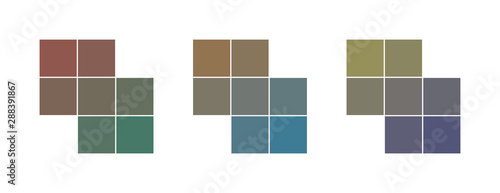 Analogue shades colors, Spectral harmonic scheme.