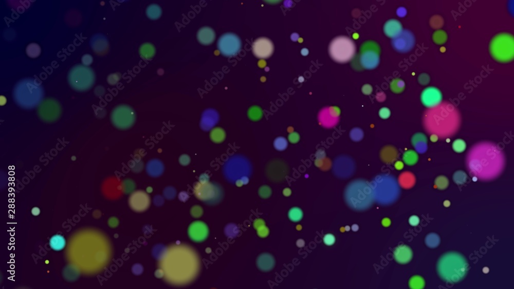 Abstract Blurred Christmas Lights on a Bokeh Background