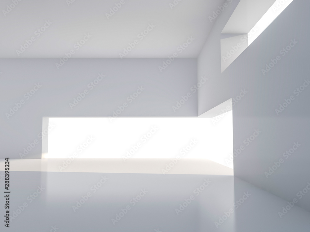 Fototapeta premium Abstract modern architecture background. 3D