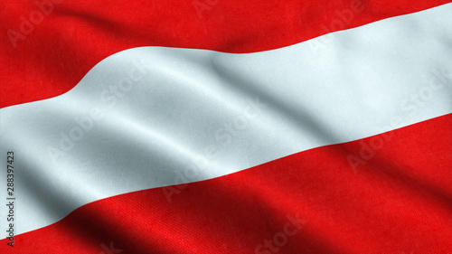 flag of austria waving in the wind