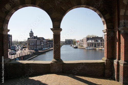 view on the city of Sneek, the water gate