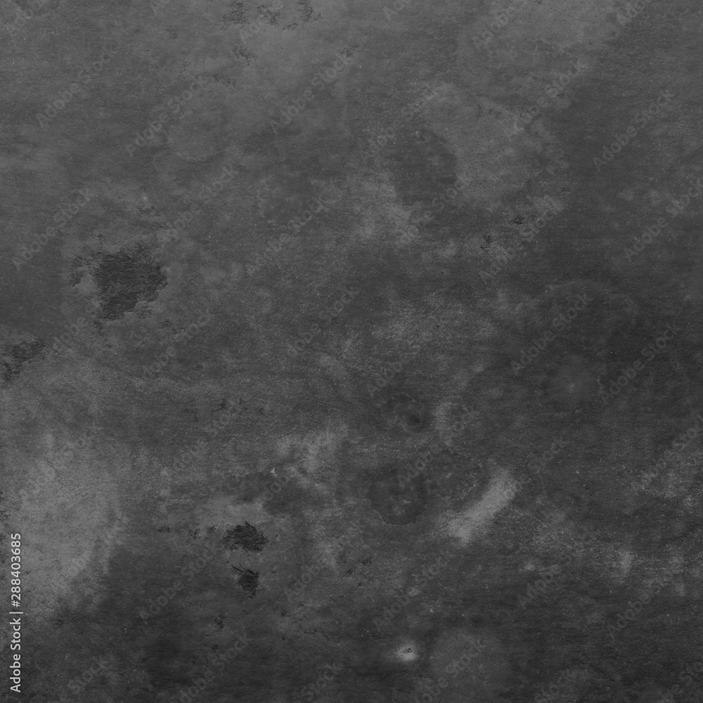 Fototapeta premium Black watercolor background on white paper. Paint leaks and ombre effects. 