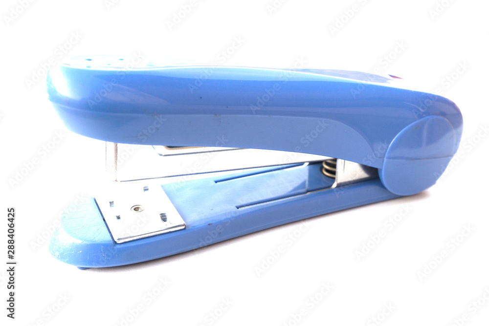 Blue stapler isolated on white background. Blue stapler isolated on white background.