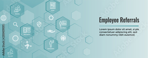 Employee Referrals Icon Set & Web Header Banner