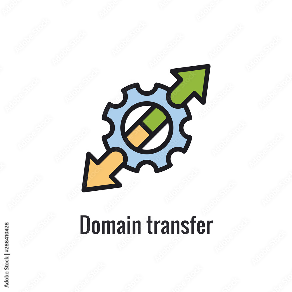 Website Data Transfer Icon with arrow imagery of transfer Website Data Transfer Icon with arrow imagery of transfer