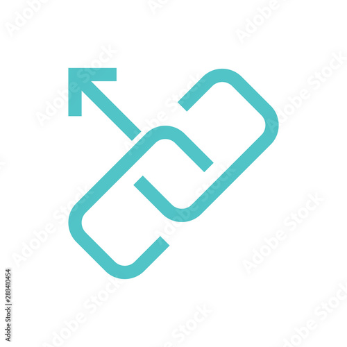 Website Link & Connectedness Icon with Chain Link