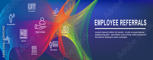 Employee Referrals Icon Set & Web Header Banner