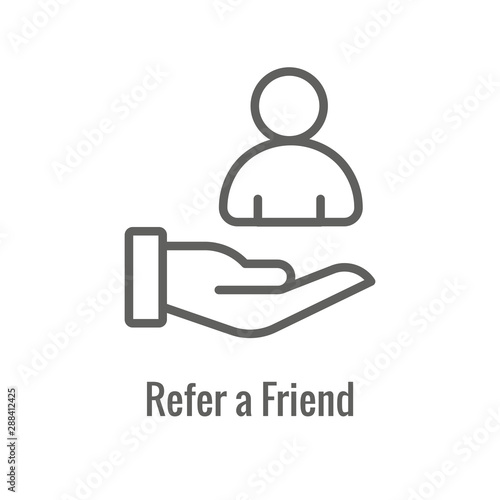 Employee Referral Process Icon - Networking, Recommendation, and reference