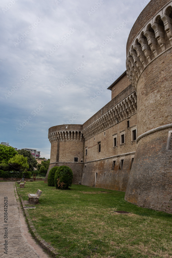 The north side of the Rocca Roveresca of Senigallia