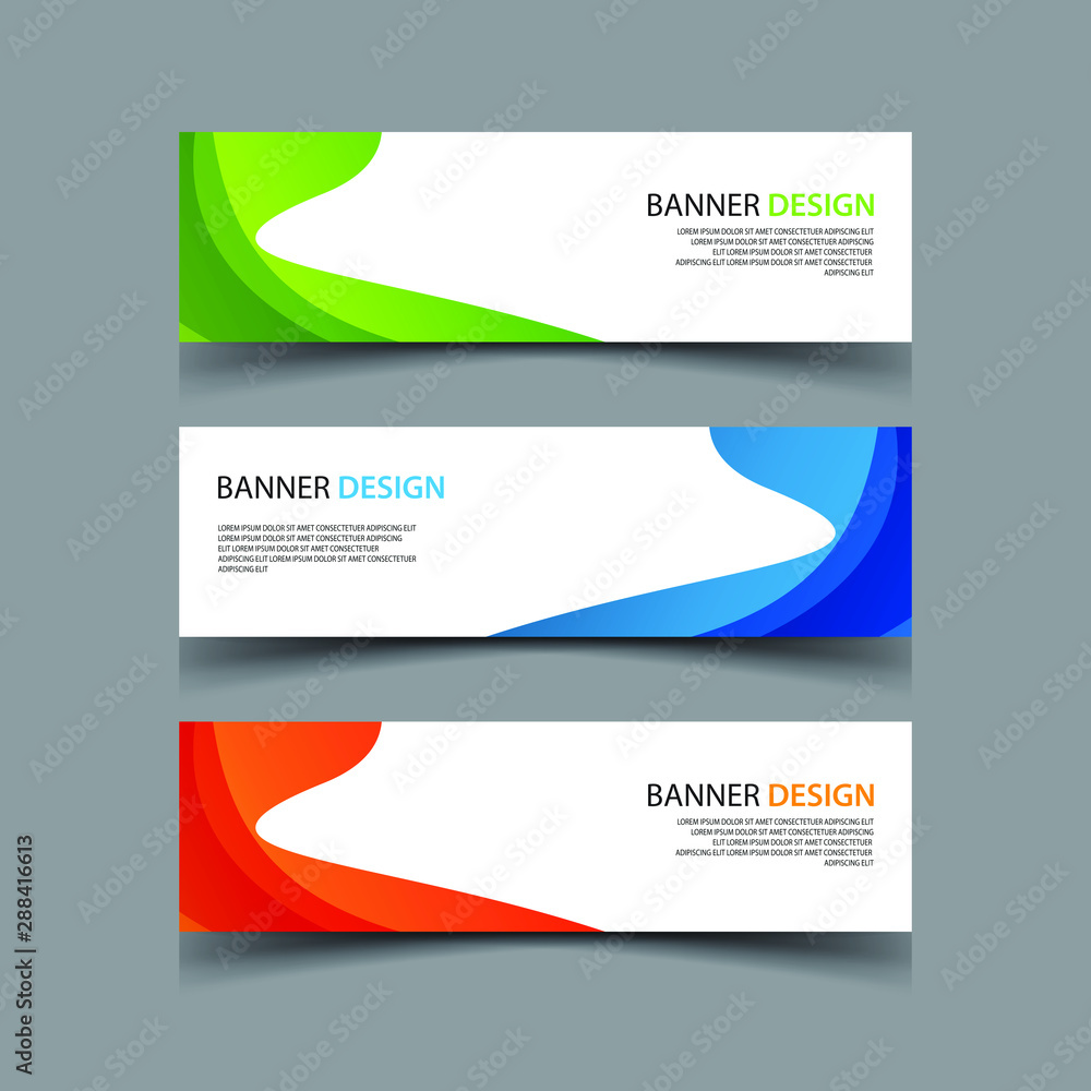 Naklejka premium Vector Abstract design banner web template