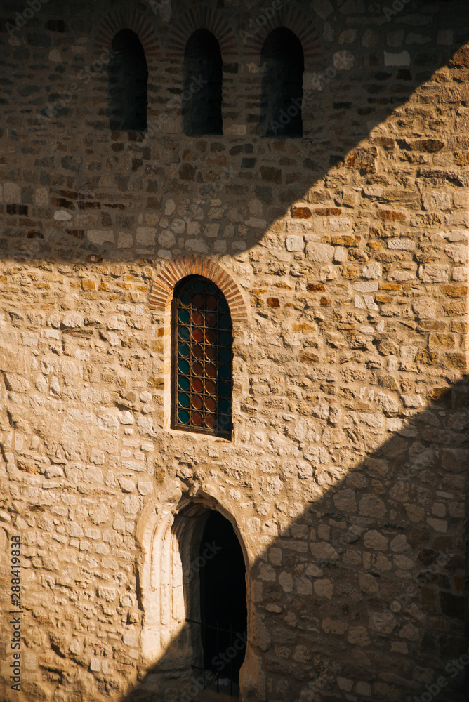 Photo of handsome medieval castel facade