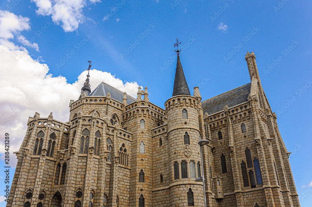 The magnificent Episcopal Palace of Astorga, Leon, Spain.