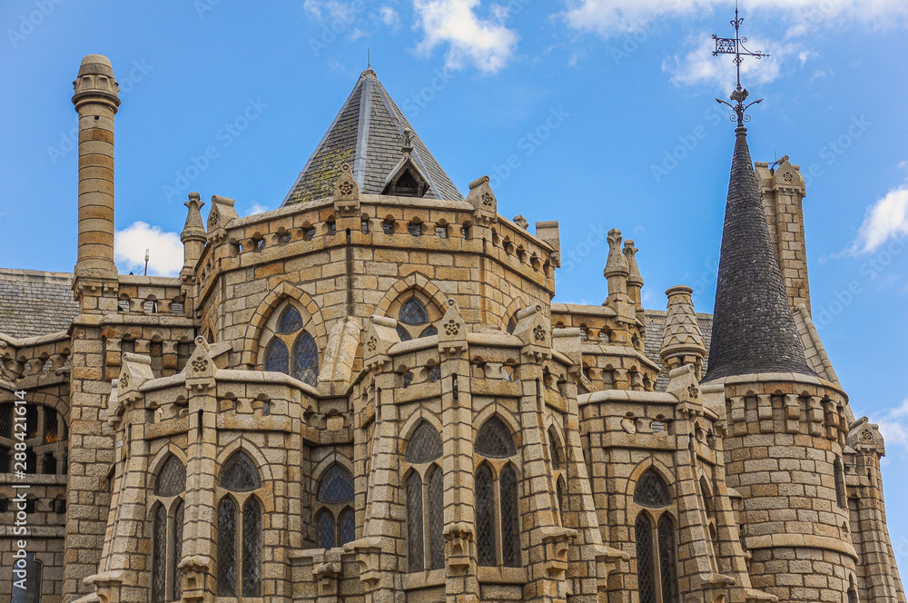 The magnificent Episcopal Palace of Astorga, Leon, Spain. The magnificent Episcopal Palace of Astorga, Leon, Spain.