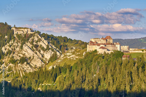 View Of Chateau de Joux, Fort Mahler and The Surrounding Mountains photo