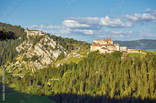 View Of Chateau de Joux, Fort Mahler and The Surrounding Mountains photo