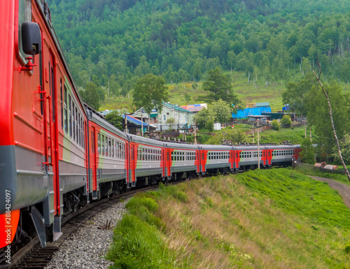 The Circum-Baikal Express, the train that goes around the Baikal lake, starting from Irkutsk Railway Station, Siberia, Russia