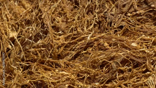 Dried tobacco leaves ready for further processing