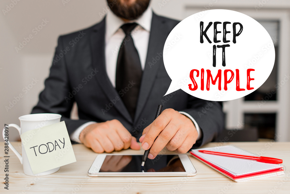 custom made wallpaper toronto digitalWriting note showing Keep It Simple. Business concept for to make something easy to understand and not in fancy way