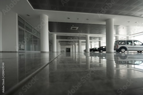 car parking and car dealership