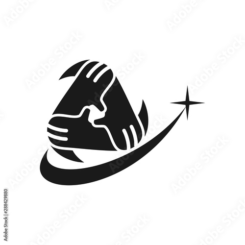 Star Commitment Teamwork Together Black Logo