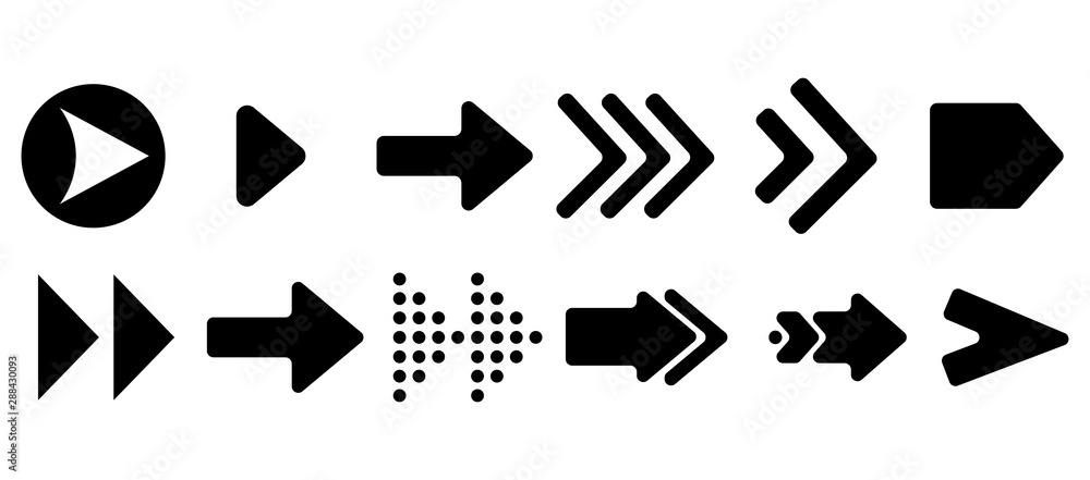 Set of vector arrows. Arrows Black vector on white background. Arrow vector icon. Arrow icon. Arrows Collection Set of vector arrows. Arrows Black vector on white background. Arrow vector icon. Arrow icon. Arrows Collection