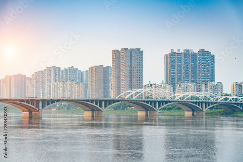 Three Bridges of the Min River, Leshan City, Sichuan Province, China