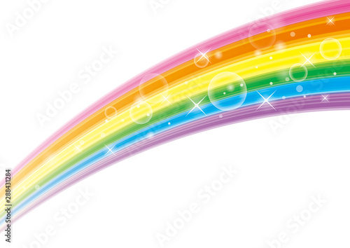 ウェーブ カーブ 抽象 背景 虹色
