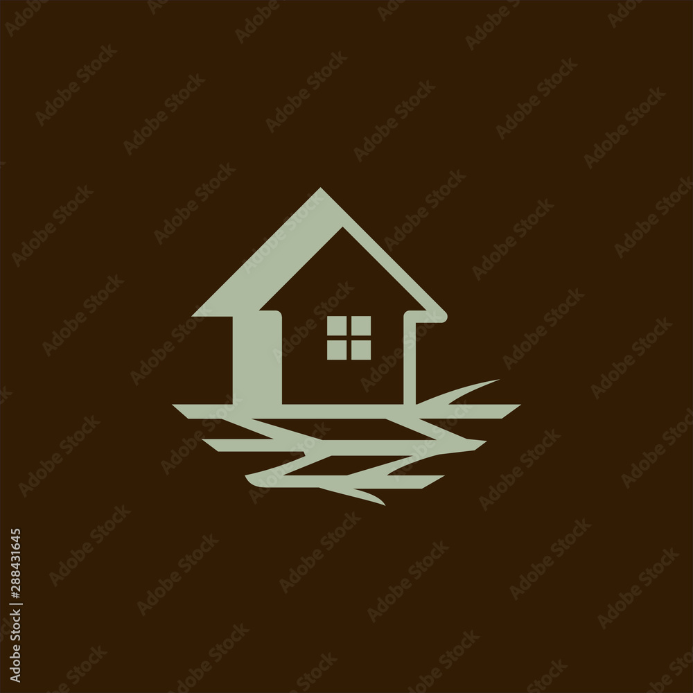 Home Root Nature Icon Logo Design Template Element Vector Home Root Nature Icon Logo Design Template Element Vector