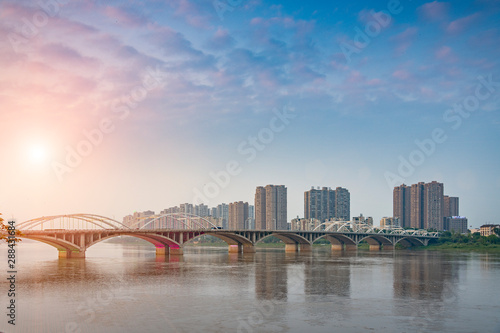 Three Bridges of the Min River, Leshan City, Sichuan Province, China © Weiming