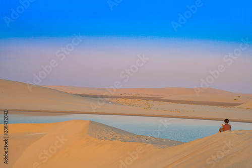 Desert at sunrise.
