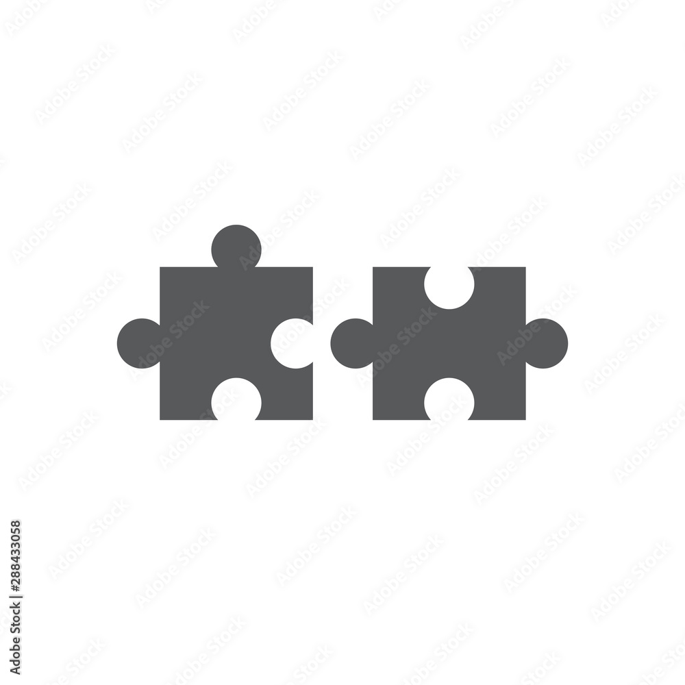 Puzzle vector icon symbol isolated on white background Puzzle vector icon symbol isolated on white background