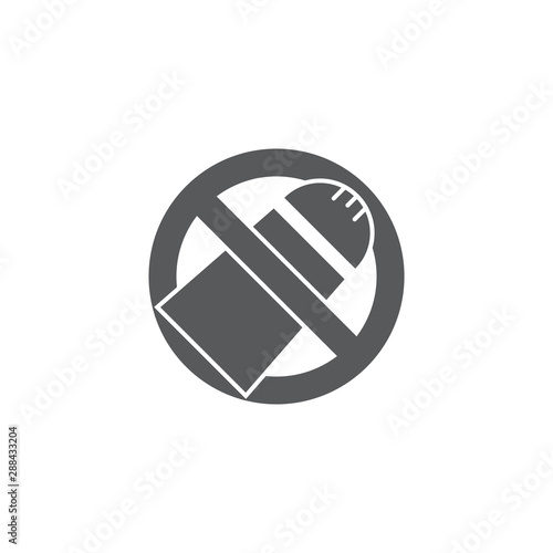 Sodium free food label vector icon symbol isolated on white background