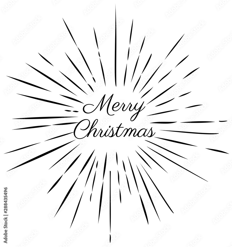 Obraz premium Merry Christmas Rays