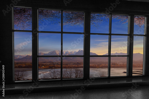 window view,view of landscape window 