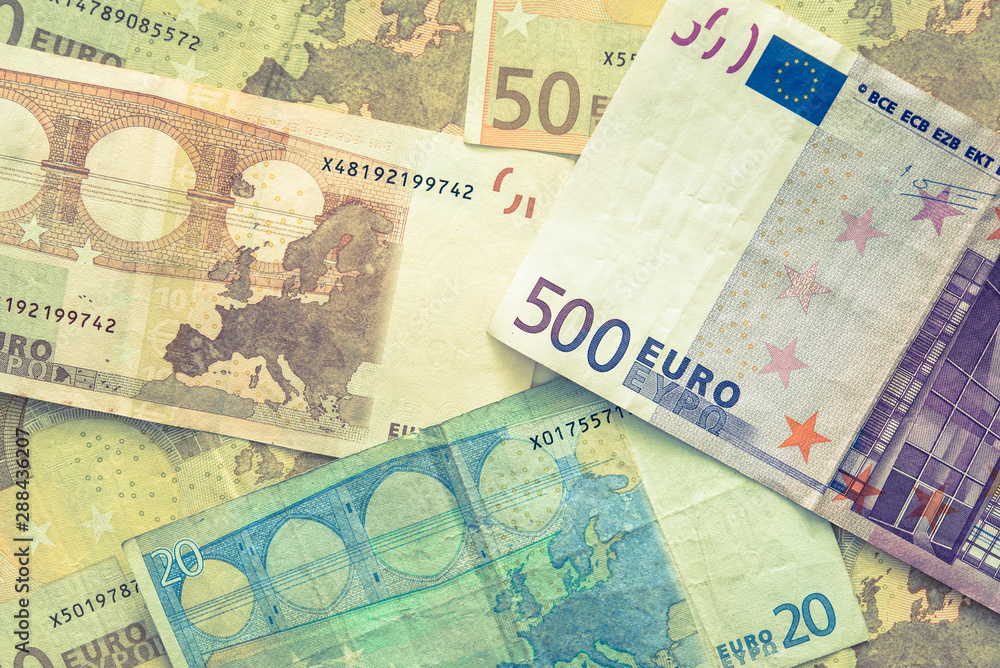 euro banknotes money